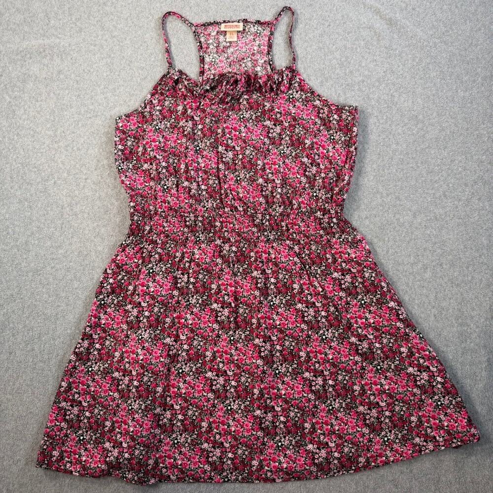Mossimo Supply Co.Size Large Pink Floral Spaghetti Strap Smocked Waist Sundress